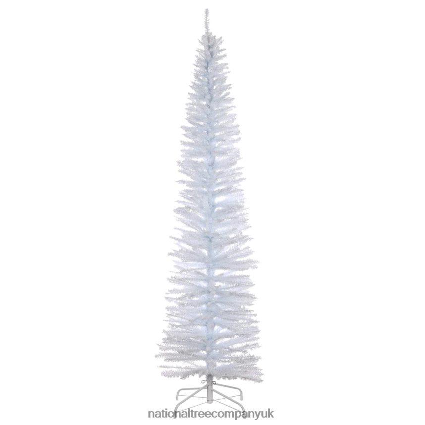 Trees | National Tree Company Artificial Christmas Tree White Tinsel Includes Stand 7 feet F2L4F196